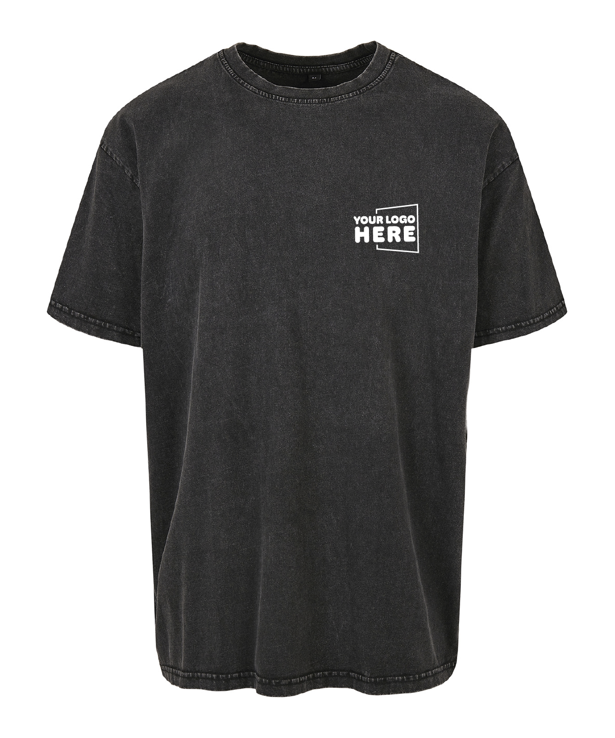 Mens Acid Wash Heavy Oversized Tee
